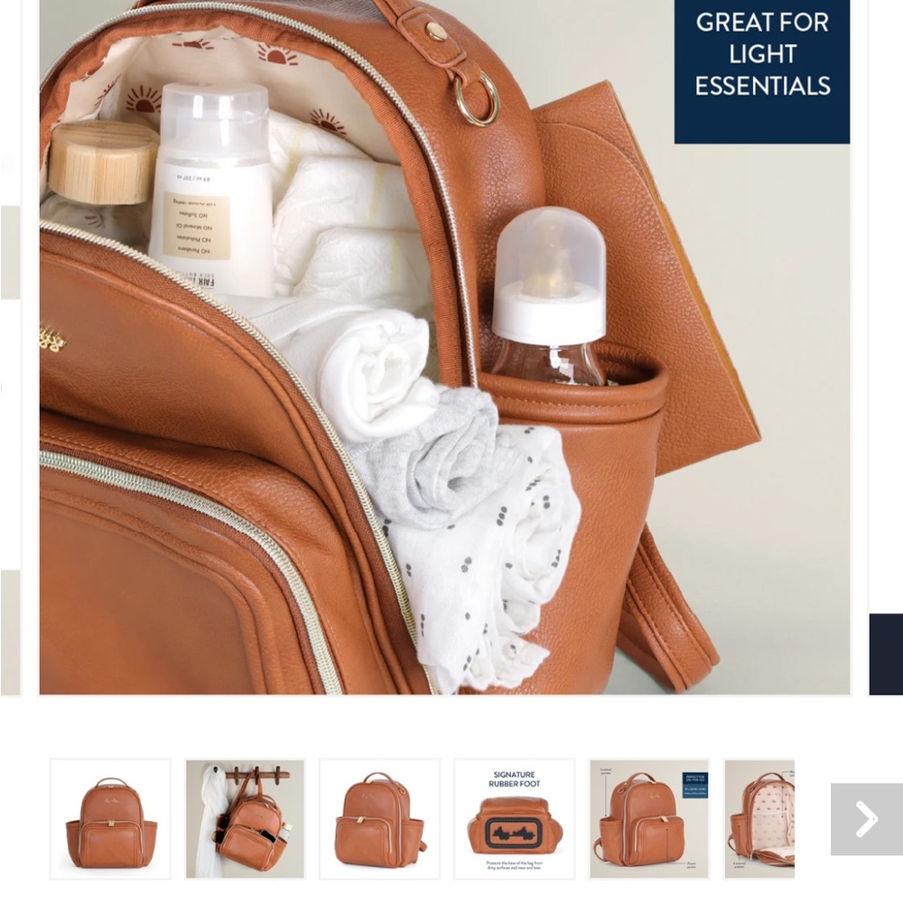 Itzy Ritzy Brown Backpack with Classic Design - Picture 5 of 5